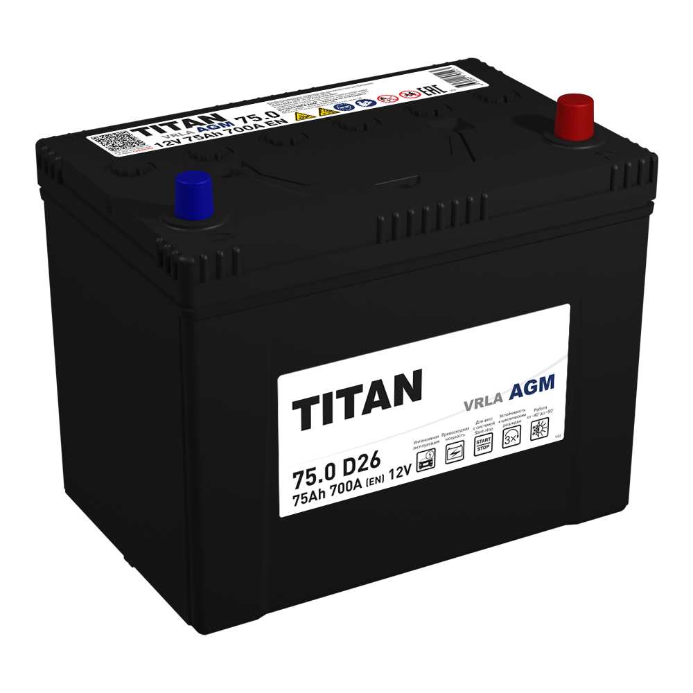 TITAN AGM VRLA 75.0 D26